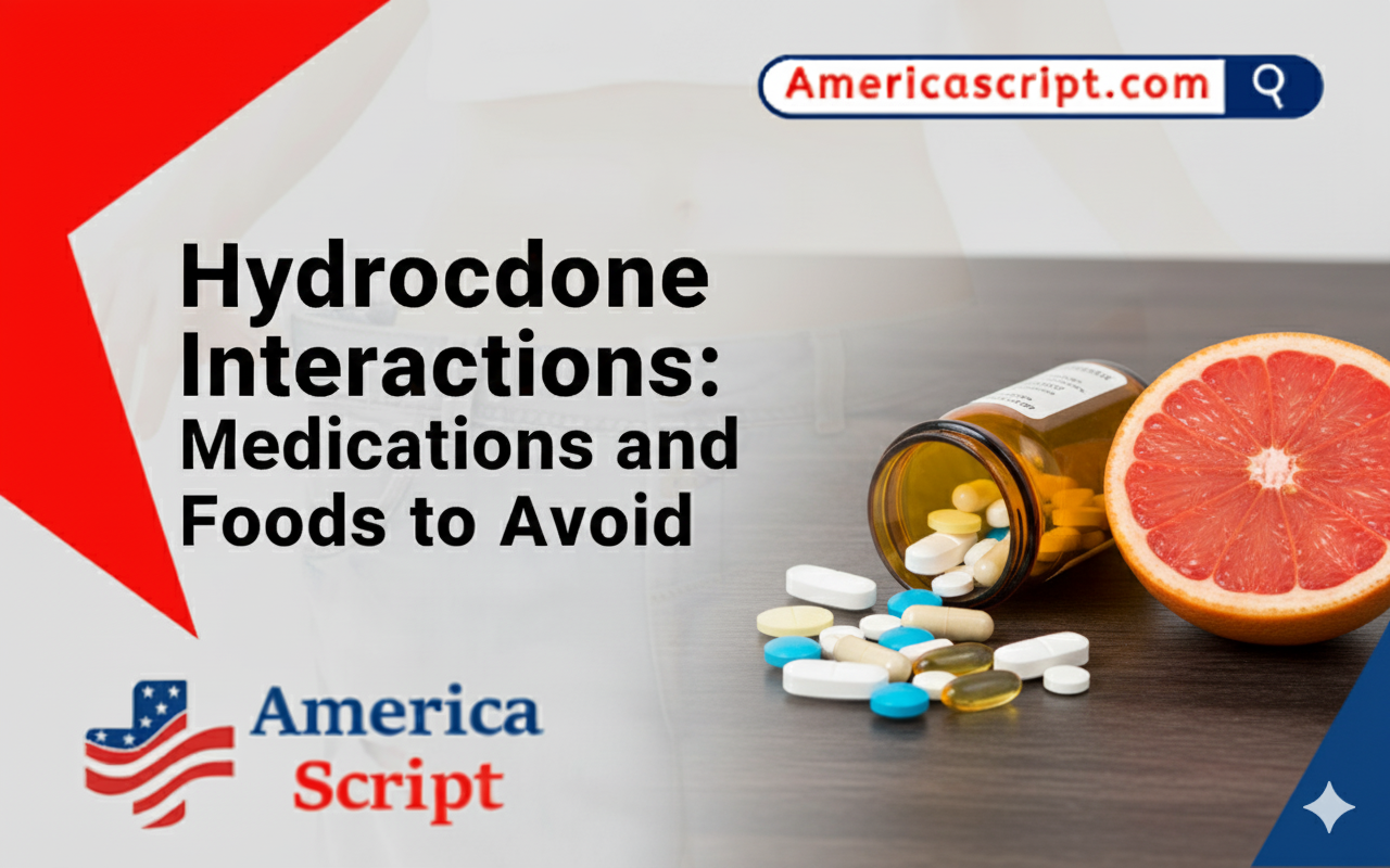 Hydrocodone Interactions: Medications and Foods to Avoid for Safe Use Introduction: The Hidden Dangers of Drug Interactions Hydrocodone is one of the most commonly prescribed pain medications in the world. Known for its effectiveness in treating moderate to severe pain, it’s often combined with acetaminophen (as in Norco® or Vicodin®) or used alone under brand names like Hysingla® ER. While hydrocodone can bring relief, it also carries serious risks — especially when taken alongside other medications, supplements, or certain foods. Understanding hydrocodone interactions is not just about avoiding side effects — it’s about preventing potentially life-threatening complications. Combining hydrocodone with the wrong substances can increase sedation, cause respiratory depression, or lead to liver and kidney damage. This comprehensive guide explores the most important hydrocodone interactions, foods to avoid, and safe usage tips — empowering you to make informed, responsible choices about your health. Understanding How Hydrocodone Works in the Body Hydrocodone is a semi-synthetic opioid, derived from codeine but modified for stronger pain relief. It works by binding to mu-opioid receptors in the brain and spinal cord, altering how the body perceives pain. However, these receptors also affect mood, breathing, and alertness. That’s why hydrocodone can cause drowsiness, euphoria, and slowed breathing — effects that become dangerous when combined with sedatives, alcohol, or certain foods. Hydrocodone is powerful and effective, but it must be used with caution. Misuse or unsafe combinations can quickly transform therapeutic relief into a medical emergency. Get Flat 10% Discount on Buy Hydrocodone Online. Use Coupon Code - SALE10 The Science Behind Drug Interactions Every drug you take follows a pathway through your body — absorption, metabolism, and elimination. Hydrocodone is primarily processed by the CYP3A4 and CYP2D6 enzymes in your liver. When other medications interfere with these enzymes, they can either raise or lower hydrocodone levels in the bloodstream. CYP3A4 inhibitors (like ketoconazole or certain antibiotics) can elevate hydrocodone levels, increasing the risk of overdose. CYP3A4 inducers (like carbamazepine or St. John’s Wort) can reduce the drug’s effectiveness, causing withdrawal or pain recurrence. Understanding these mechanisms reveals why even simple over-the-counter products or herbal supplements can alter how hydrocodone affects your body. Major Medication Interactions with Hydrocodone Hydrocodone can interact with numerous prescription drugs, creating potentially severe or fatal effects. Here are the most important categories to consider. Central Nervous System (CNS) Depressants When hydrocodone is combined with other sedatives, its depressant effects multiply. This combination can cause extreme drowsiness, slowed breathing, coma, or death. Avoid taking hydrocodone with: Benzodiazepines (e.g., Xanax®, Valium®, Ativan®) Sleep medications (e.g., Ambien®, Lunesta®) Muscle relaxants (e.g., Soma®, Flexeril®) Alcohol or marijuana Always inform your healthcare provider if you take any of these substances before starting hydrocodone. Antidepressants and MAO Inhibitors Mixing hydrocodone with antidepressants like SSRIs, SNRIs, or MAO inhibitors can trigger serotonin syndrome — a rare but life-threatening condition. Symptoms include confusion, rapid heart rate, tremors, and fever. Medications to avoid or use cautiously include: Fluoxetine (Prozac®) Sertraline (Zoloft®) Duloxetine (Cymbalta®) Phenelzine (Nardil®) Other Opioids and Pain Relievers Combining multiple opioids (such as morphine, codeine, or oxycodone) can dangerously depress your respiratory system. Likewise, taking hydrocodone with other acetaminophen-containing drugs can cause liver toxicity. Over-the-Counter Medications That Interact with Hydrocodone Many people assume over-the-counter (OTC) drugs are harmless, but they can pose real risks when used with hydrocodone. Common culprits include: Cough suppressants (like dextromethorphan) — can intensify sedation and confusion. Antihistamines (like diphenhydramine in Benadryl®) — enhance drowsiness. Pain relievers with acetaminophen — can exceed the safe daily limit of 4,000 mg and cause liver damage. Always read labels carefully and consult your pharmacist before mixing any OTC product with hydrocodone. Food and Beverage Interactions: What to Avoid Hydrocodone doesn’t just react to medications — your diet plays an important role too. Grapefruit and Grapefruit Juice Grapefruit contains compounds that inhibit the CYP3A4 enzyme, causing hydrocodone levels to surge. The result may be excessive drowsiness, confusion, or even overdose. Avoid all forms of grapefruit, including juice and supplements. Alcohol Alcohol and hydrocodone are a deadly combination. Both suppress the central nervous system, and even small amounts of alcohol can lead to life-threatening respiratory depression. Avoid alcoholic drinks, cough syrups, or desserts that contain alcohol. High-Fat Meals Taking extended-release hydrocodone with a fatty meal can change the drug’s absorption rate, releasing too much at once. To reduce overdose risk, take hydrocodone with light meals or as directed by your healthcare provider. Herbal and Supplement Interactions Herbal remedies can be powerful — and potentially dangerous when combined with hydrocodone. St. John’s Wort reduces hydrocodone levels, decreasing its effectiveness. Valerian root, kava, and melatonin intensify sedation and breathing suppression. Ginkgo biloba and garlic supplements can increase bleeding risk when combined with certain pain medications. Always disclose all supplements to your doctor before starting hydrocodone. Medical Conditions That Increase Risk Certain health conditions make hydrocodone interactions even more dangerous. If you have liver or kidney disease, your body may not process the drug properly, causing toxic buildup. Those with asthma, COPD, or other breathing disorders face higher risks of respiratory depression. People with mental health conditions may find hydrocodone worsens anxiety or depression. And anyone with a history of substance misuse should exercise extreme caution — opioids are highly habit-forming. Your doctor may adjust your dosage or recommend alternative treatments based on these factors. Safe Use and Precautions To use hydrocodone safely, follow your prescription exactly as written. Take it only as directed — never increase the dose yourself. Avoid driving or operating machinery until you understand how hydrocodone affects you. Do not share your medication with anyone else. Store hydrocodone in a secure place away from children or unauthorized users. If you experience slow breathing, confusion, or extreme drowsiness, seek emergency help immediately. The Role of Healthcare Providers and Pharmacists Your doctor and pharmacist are your first line of defense against harmful interactions. They can review your medication list, identify potential conflicts, and monitor your response over time. Be honest about all prescriptions, OTC drugs, supplements, and recreational substances. Transparency helps your healthcare provider keep you safe. The Future of Pain Management: Exploring Safer Alternatives With growing awareness of opioid risks, many people are turning to safer, non-opioid approaches to manage pain. These include: Non-opioid medications such as ibuprofen or naproxen Physical therapy for mobility and strength Cognitive-behavioral therapy (CBT) to help reframe chronic pain perception Interventional pain management like nerve blocks or epidural injections Discuss these options with your provider to create a pain management plan that balances relief with safety. FAQs Can I take hydrocodone with ibuprofen? Yes. Hydrocodone and ibuprofen can sometimes be prescribed together for better pain relief, as they work differently. Always consult your doctor to avoid stomach or kidney problems. What should I do if I miss a hydrocodone dose? Take it as soon as you remember, unless your next dose is due soon. Never double up or take extra medication to make up for a missed dose. How long should I wait before drinking alcohol after hydrocodone? Avoid alcohol entirely while using hydrocodone and for at least 24–48 hours after your last dose. Combining the two can lead to severe respiratory depression. Is it safe to stop hydrocodone suddenly? No. Stopping hydrocodone abruptly can trigger withdrawal symptoms such as nausea, sweating, and anxiety. Always taper off under medical supervision. Conclusion: Stay Safe, Stay Informed Hydrocodone can be an effective pain management tool when used responsibly. However, interactions with certain medications, foods, and supplements can turn a helpful treatment into a dangerous situation. By staying informed, consulting your healthcare team, and avoiding risky combinations, you can protect your health and ensure that hydrocodone works safely for you. Your safety matters — use hydrocodone wisely, stay aware of potential interactions, and always follow professional medical guidance. Click Here To Order Now
